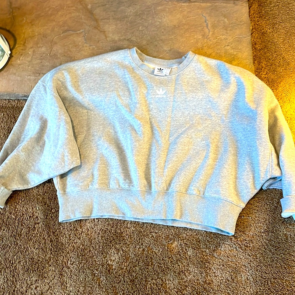 Girls Size M Gray Adidas Sweatshirt
